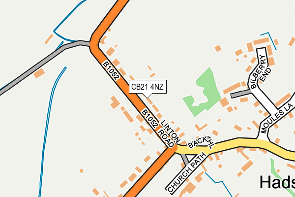 CB21 4NZ map - OS OpenMap – Local (Ordnance Survey)