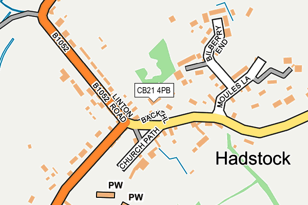 CB21 4PB map - OS OpenMap – Local (Ordnance Survey)