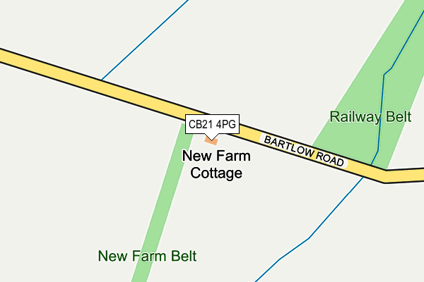 CB21 4PG map - OS OpenMap – Local (Ordnance Survey)