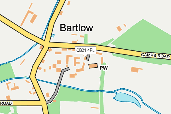 CB21 4PL map - OS OpenMap – Local (Ordnance Survey)