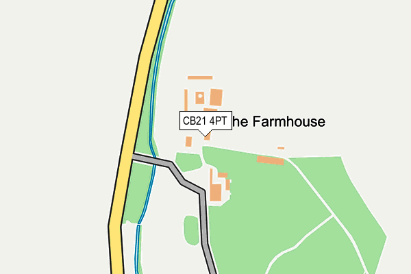 CB21 4PT map - OS OpenMap – Local (Ordnance Survey)