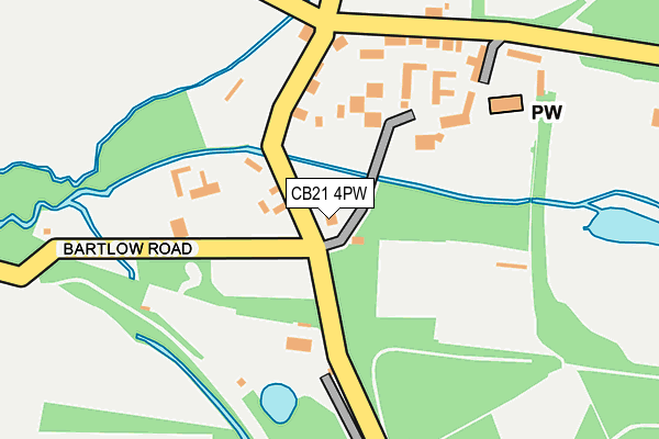 CB21 4PW map - OS OpenMap – Local (Ordnance Survey)