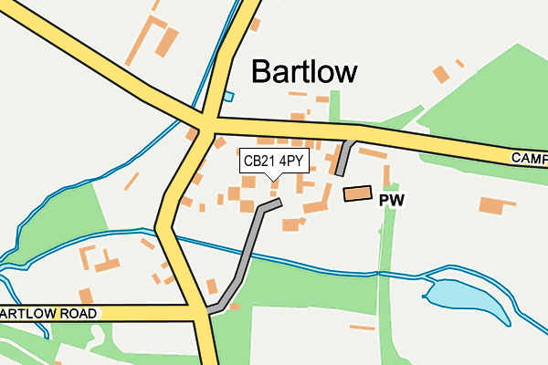 CB21 4PY map - OS OpenMap – Local (Ordnance Survey)