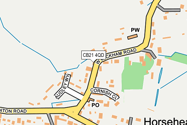 CB21 4QD map - OS OpenMap – Local (Ordnance Survey)