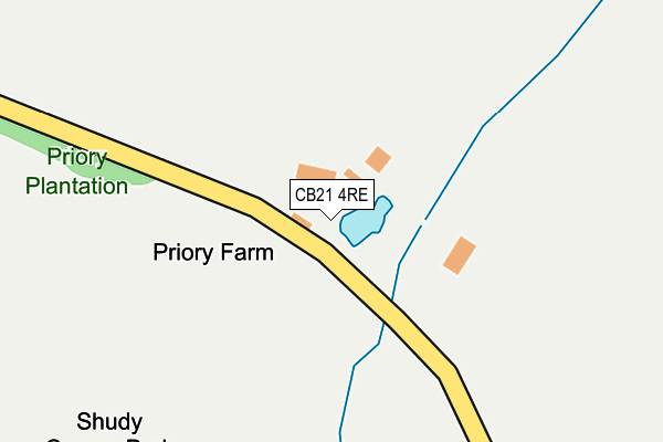 CB21 4RE map - OS OpenMap – Local (Ordnance Survey)