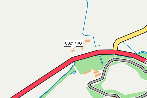CB21 4RG map - OS OpenMap – Local (Ordnance Survey)