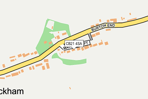 CB21 4SA map - OS OpenMap – Local (Ordnance Survey)