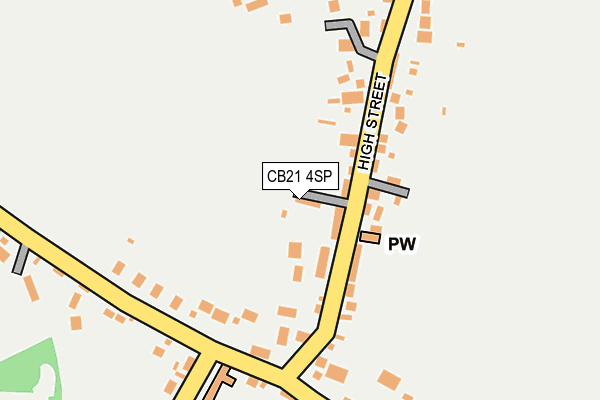CB21 4SP map - OS OpenMap – Local (Ordnance Survey)