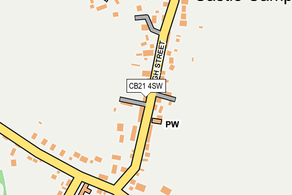 CB21 4SW map - OS OpenMap – Local (Ordnance Survey)
