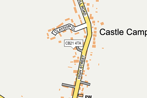 CB21 4TA map - OS OpenMap – Local (Ordnance Survey)