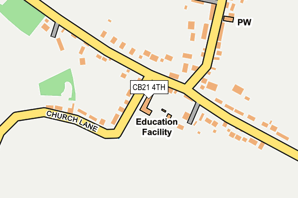 CB21 4TH map - OS OpenMap – Local (Ordnance Survey)