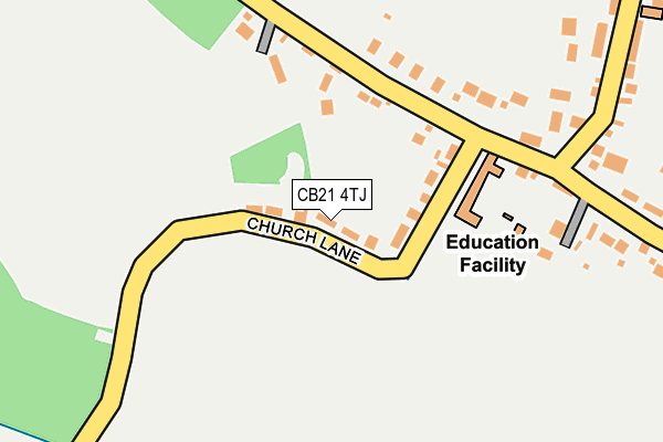 CB21 4TJ map - OS OpenMap – Local (Ordnance Survey)