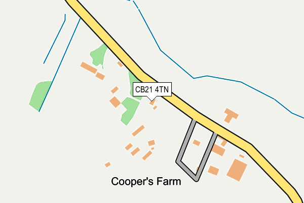 CB21 4TN map - OS OpenMap – Local (Ordnance Survey)