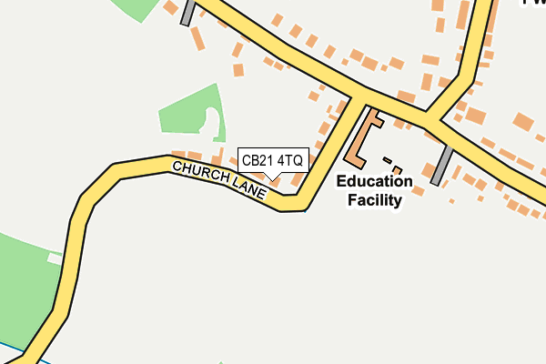 CB21 4TQ map - OS OpenMap – Local (Ordnance Survey)