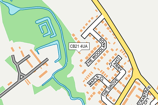 CB21 4UA map - OS OpenMap – Local (Ordnance Survey)