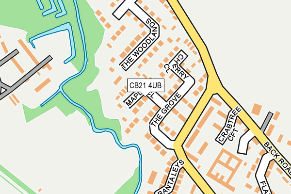 CB21 4UB map - OS OpenMap – Local (Ordnance Survey)