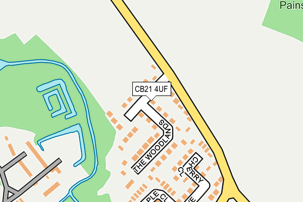 CB21 4UF map - OS OpenMap – Local (Ordnance Survey)