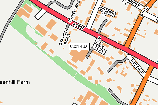 CB21 4UX map - OS OpenMap – Local (Ordnance Survey)