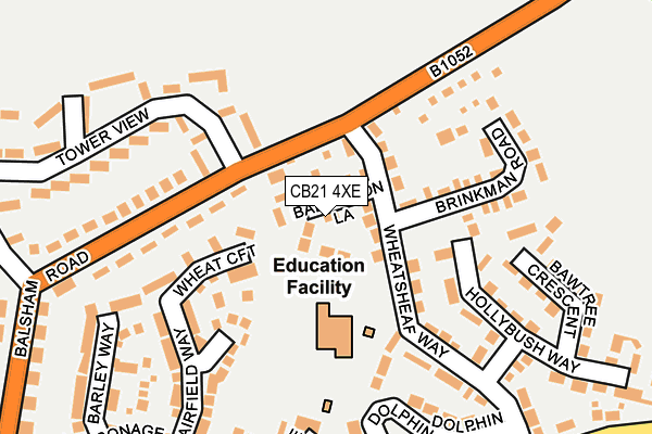 CB21 4XE map - OS OpenMap – Local (Ordnance Survey)