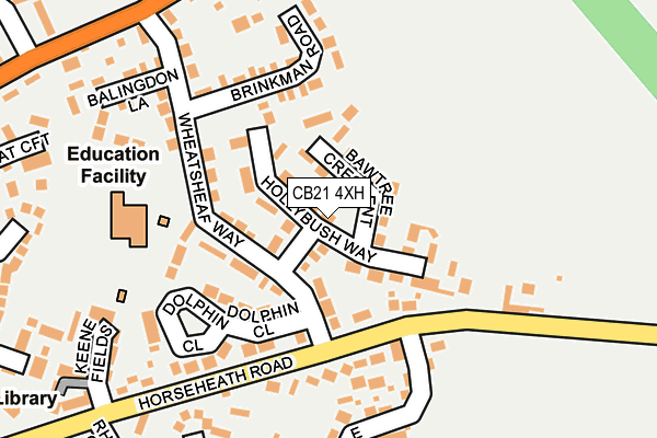 CB21 4XH map - OS OpenMap – Local (Ordnance Survey)