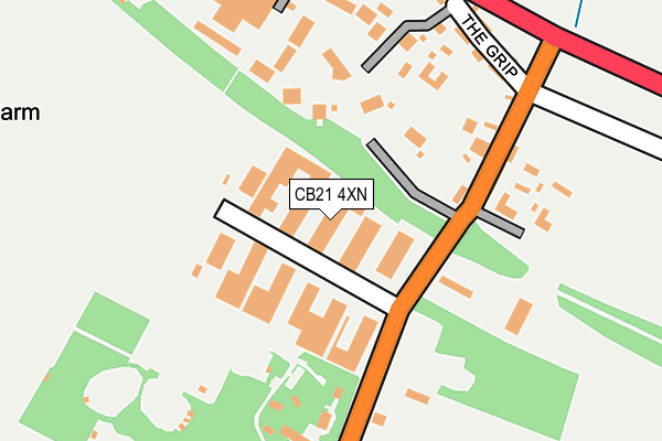 CB21 4XN map - OS OpenMap – Local (Ordnance Survey)