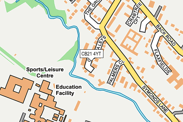 CB21 4YT map - OS OpenMap – Local (Ordnance Survey)