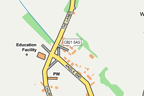 CB21 5AG map - OS OpenMap – Local (Ordnance Survey)