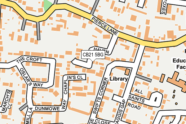 CB21 5BG map - OS OpenMap – Local (Ordnance Survey)