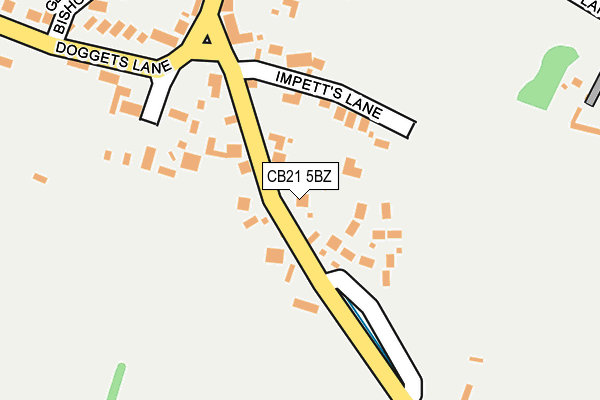 CB21 5BZ map - OS OpenMap – Local (Ordnance Survey)