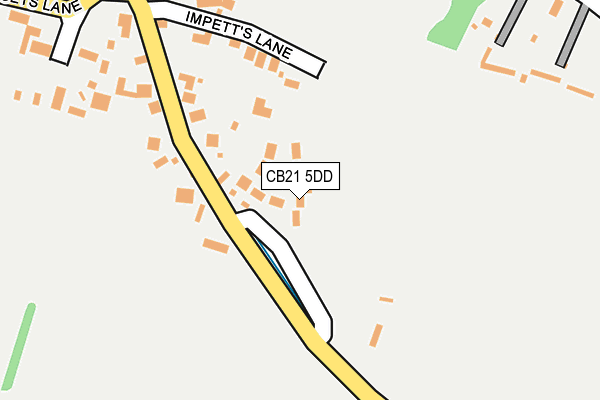 CB21 5DD map - OS OpenMap – Local (Ordnance Survey)