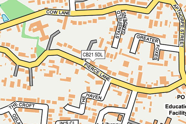CB21 5DL map - OS OpenMap – Local (Ordnance Survey)