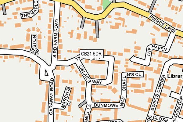 CB21 5DR map - OS OpenMap – Local (Ordnance Survey)