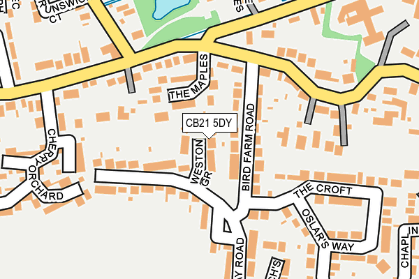 CB21 5DY map - OS OpenMap – Local (Ordnance Survey)