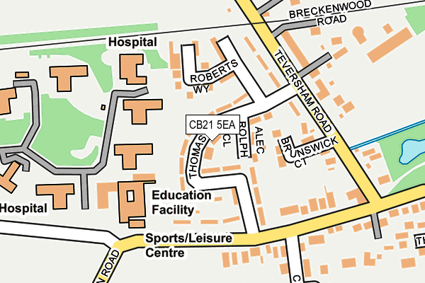 CB21 5EA map - OS OpenMap – Local (Ordnance Survey)