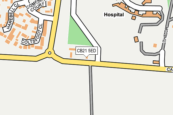 CB21 5ED map - OS OpenMap – Local (Ordnance Survey)