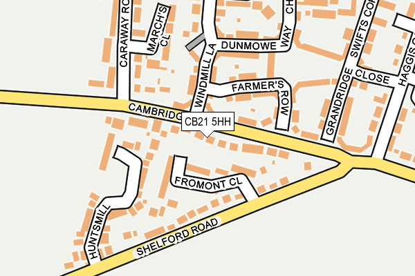 CB21 5HH map - OS OpenMap – Local (Ordnance Survey)