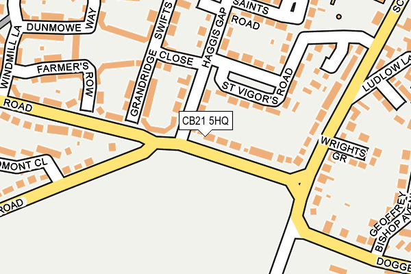 CB21 5HQ map - OS OpenMap – Local (Ordnance Survey)