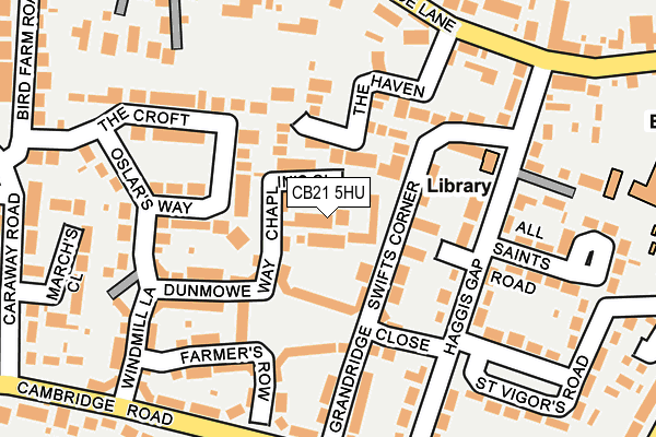 CB21 5HU map - OS OpenMap – Local (Ordnance Survey)