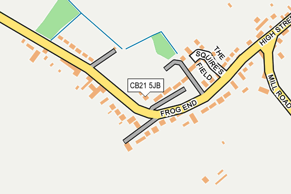 CB21 5JB map - OS OpenMap – Local (Ordnance Survey)