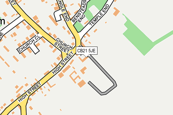 CB21 5JE map - OS OpenMap – Local (Ordnance Survey)
