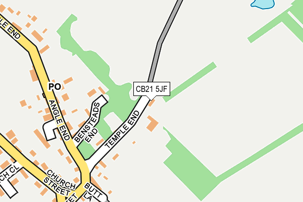 CB21 5JF map - OS OpenMap – Local (Ordnance Survey)