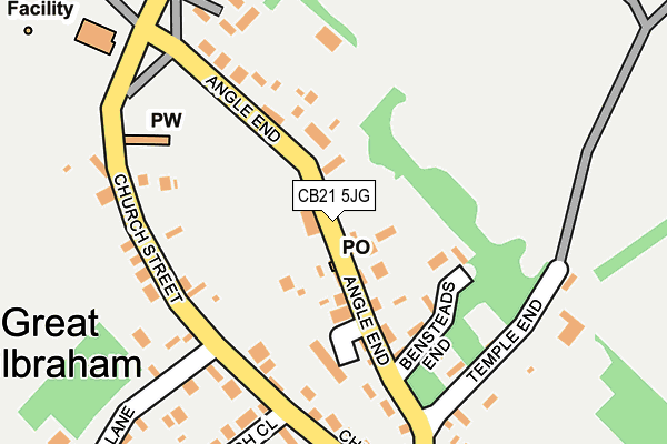 CB21 5JG map - OS OpenMap – Local (Ordnance Survey)