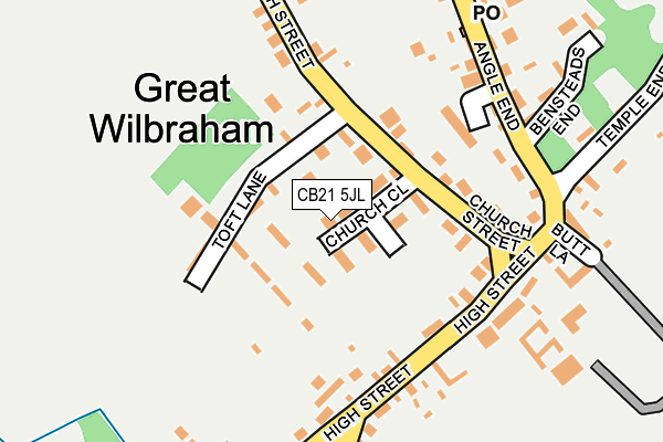 CB21 5JL map - OS OpenMap – Local (Ordnance Survey)