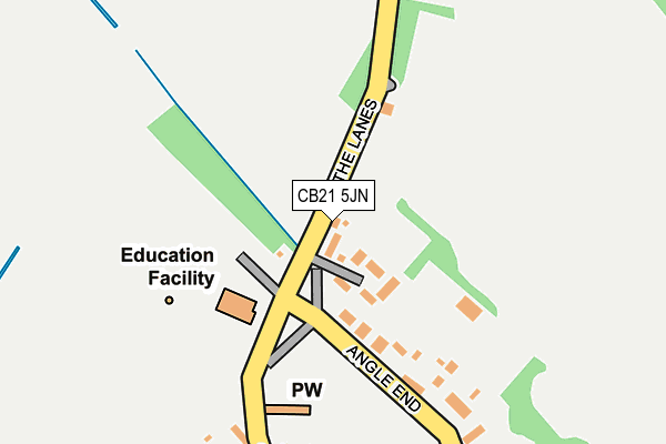 CB21 5JN map - OS OpenMap – Local (Ordnance Survey)