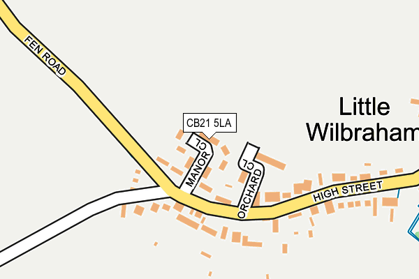CB21 5LA map - OS OpenMap – Local (Ordnance Survey)