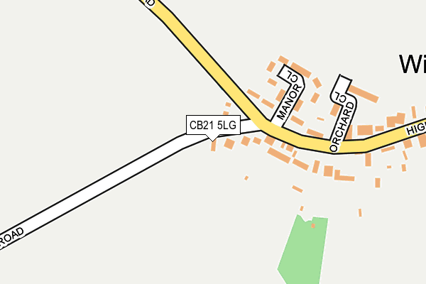 CB21 5LG map - OS OpenMap – Local (Ordnance Survey)