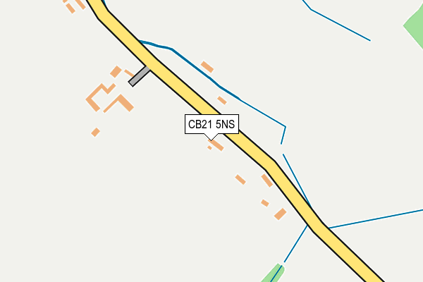 CB21 5NS map - OS OpenMap – Local (Ordnance Survey)