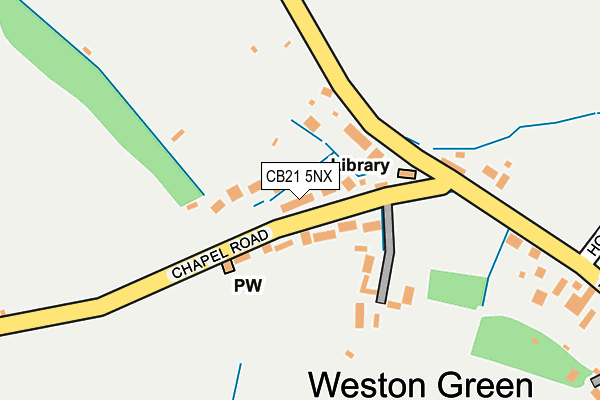 CB21 5NX map - OS OpenMap – Local (Ordnance Survey)