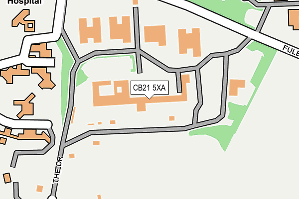 CB21 5XA map - OS OpenMap – Local (Ordnance Survey)
