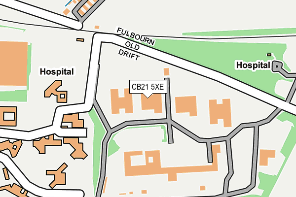 CB21 5XE map - OS OpenMap – Local (Ordnance Survey)